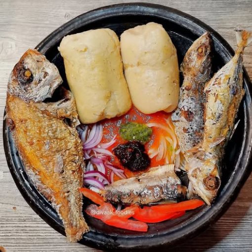 Kenkey and fish